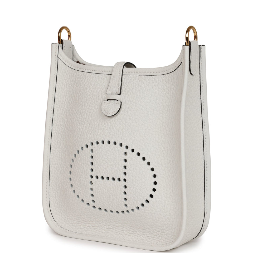 Hermes Evelyne TPM New White Clemence Gold Hardware