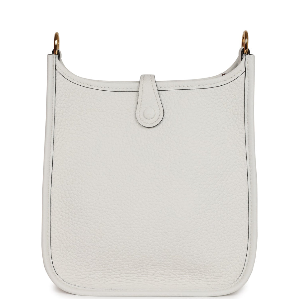 Hermes Evelyne TPM New White Clemence Gold Hardware
