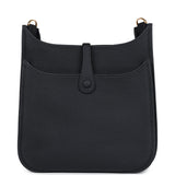 Hermes Evelyne III PM Black Clemence Gold Hardware