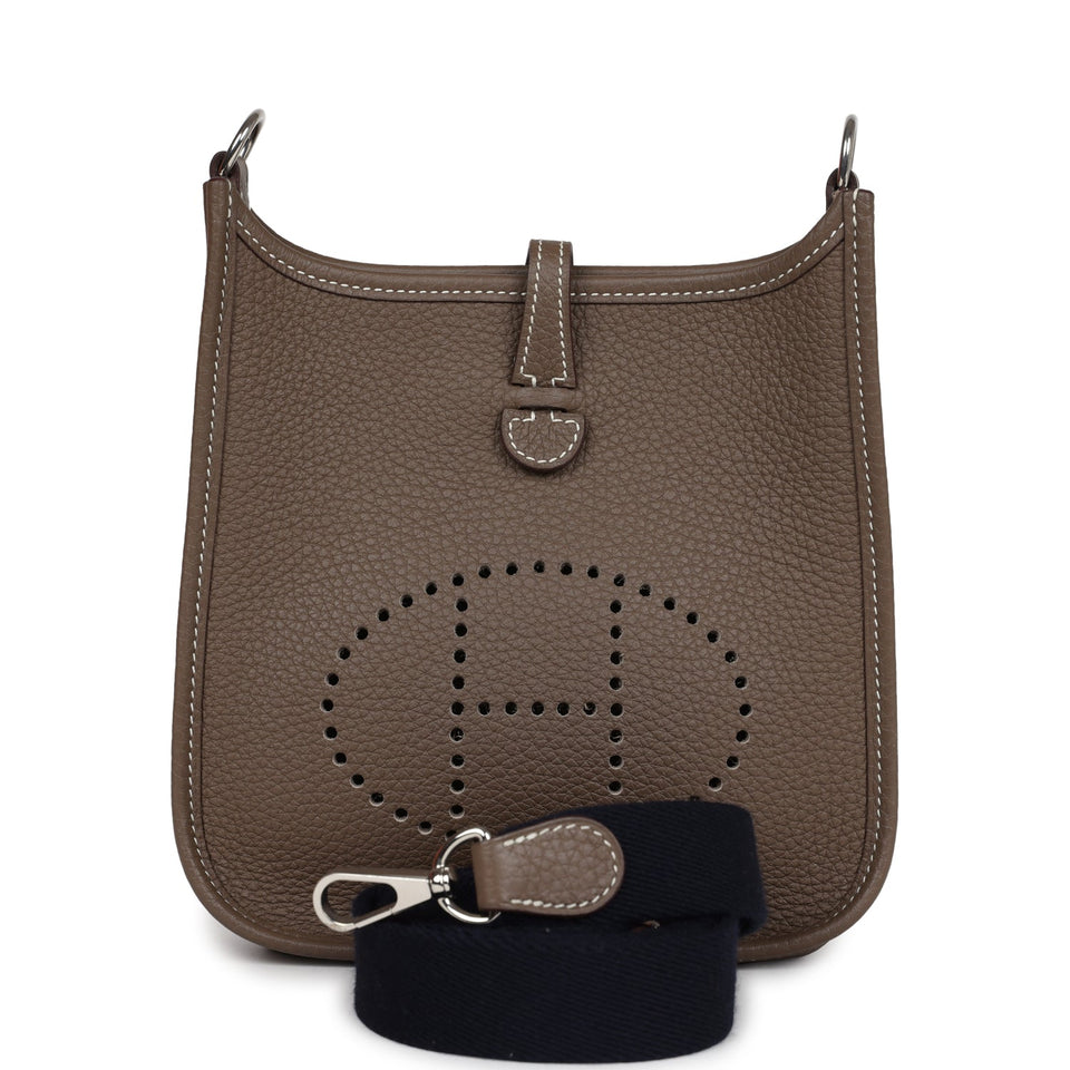 New Hermes Evelyne TPM Etoupe Clemence Palladium Hardware