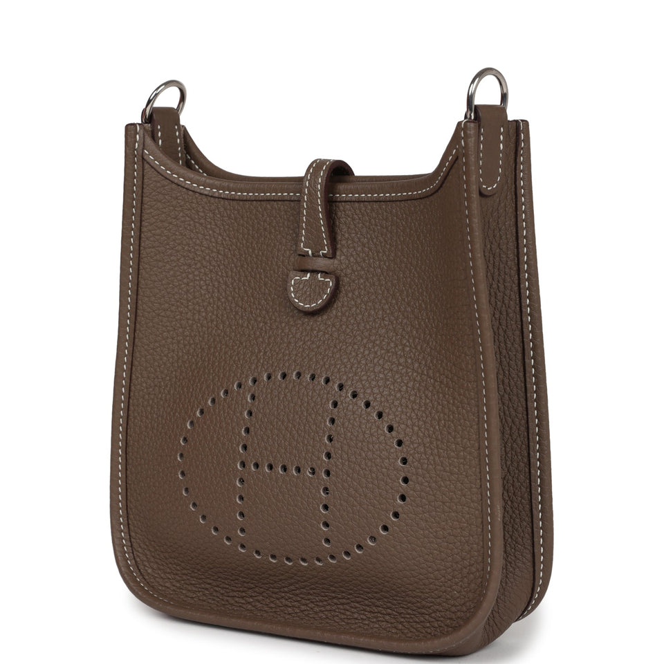New Hermes Evelyne TPM Etoupe Clemence Palladium Hardware