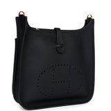 Hermes Evelyne III PM Black Clemence Gold Hardware