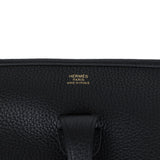Hermes Evelyne III PM Black Clemence Gold Hardware