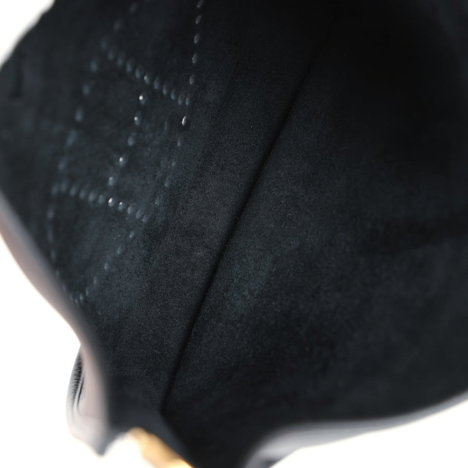 Hermes Evelyne III PM Black Clemence Gold Hardware