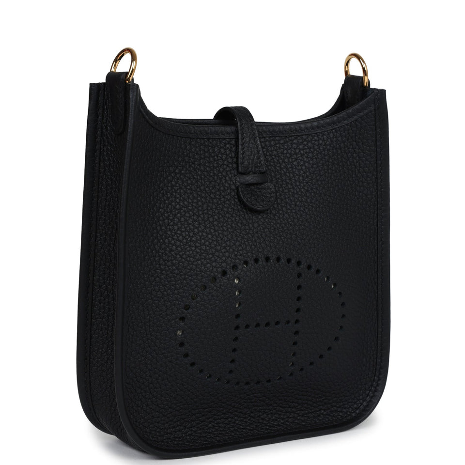 Hermes Evelyne TPM Black Clemence Gold Hardware