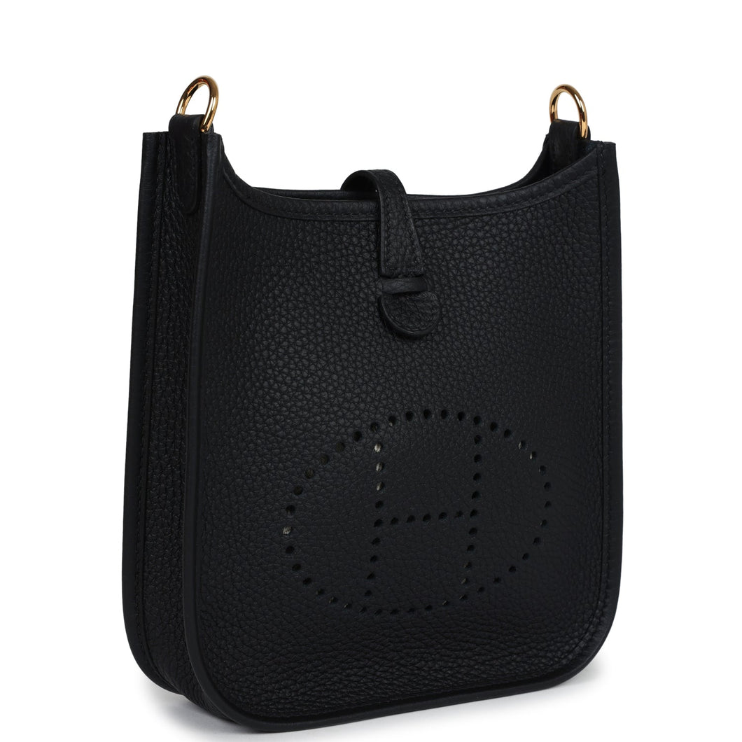 Hermes Evelyne TPM Black Clemence Gold Hardware