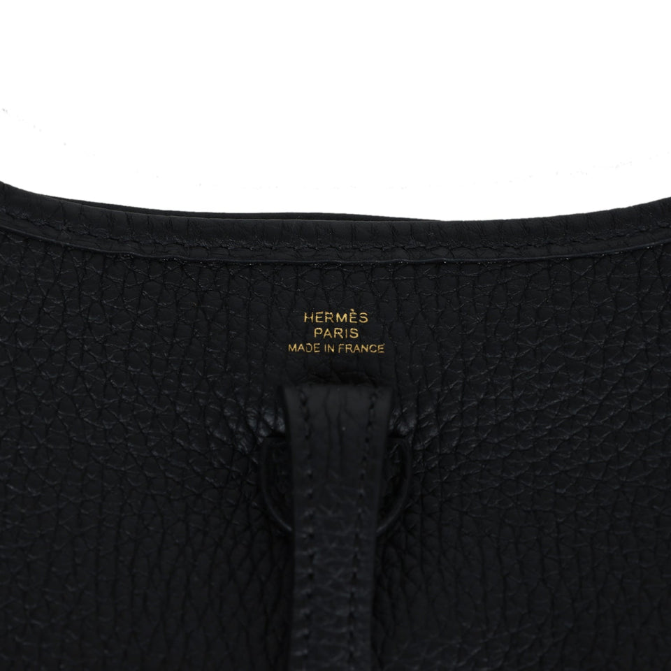 Hermes Evelyne TPM Black Clemence Gold Hardware