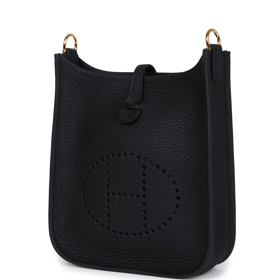 Hermes Evelyne TPM Black Clemence Gold Hardware