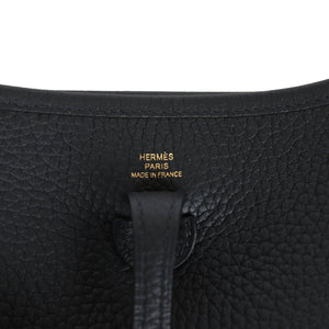 Hermes Evelyne TPM Black Clemence Gold Hardware