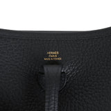 Hermes Evelyne TPM Black Clemence Gold Hardware