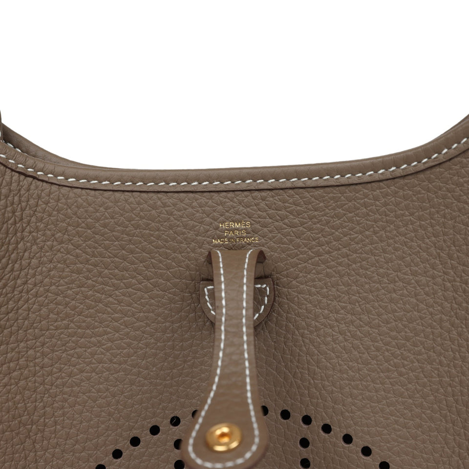 Hermes Evelyne TPM Etoupe Clemence Gold Hardware