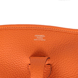 Hermes Evelyne III PM Orange Clemence Palladium Hardware
