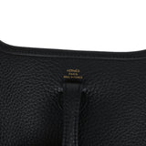 Hermes Evelyne TPM Black Clemence Gold Hardware