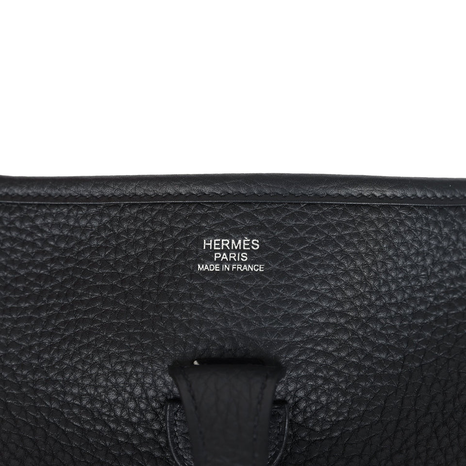 Hermes Evelyne III PM Black Clemence Palladium Hardware