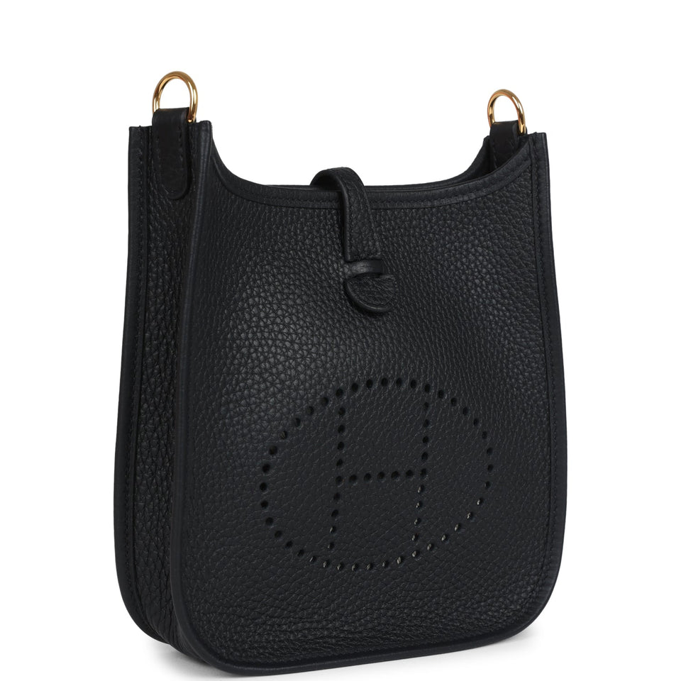 Hermes Evelyne TPM Black Clemence Gold Hardware