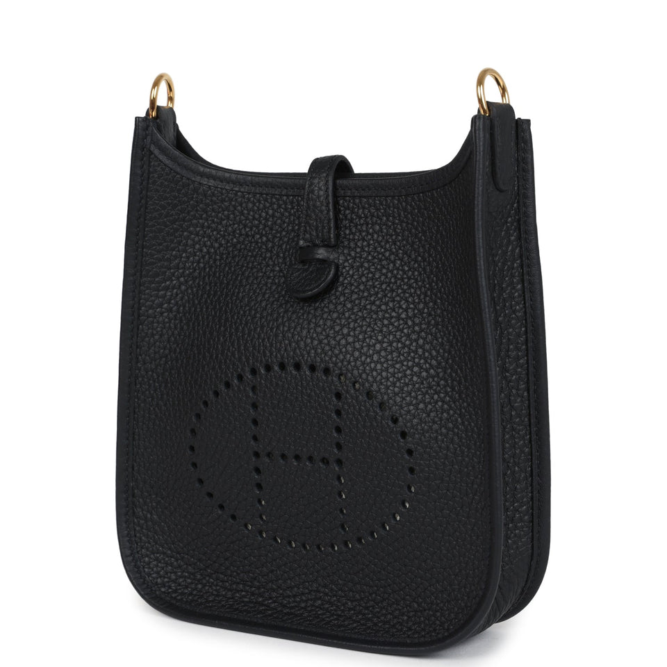 Hermes Evelyne TPM Black Clemence Gold Hardware