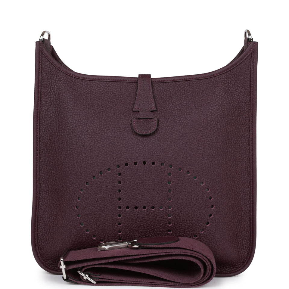 Hermes Evelyne III PM Cassis Clemence  Palladium Hardware