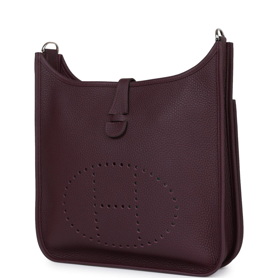 Hermes Evelyne III PM Cassis Clemence  Palladium Hardware