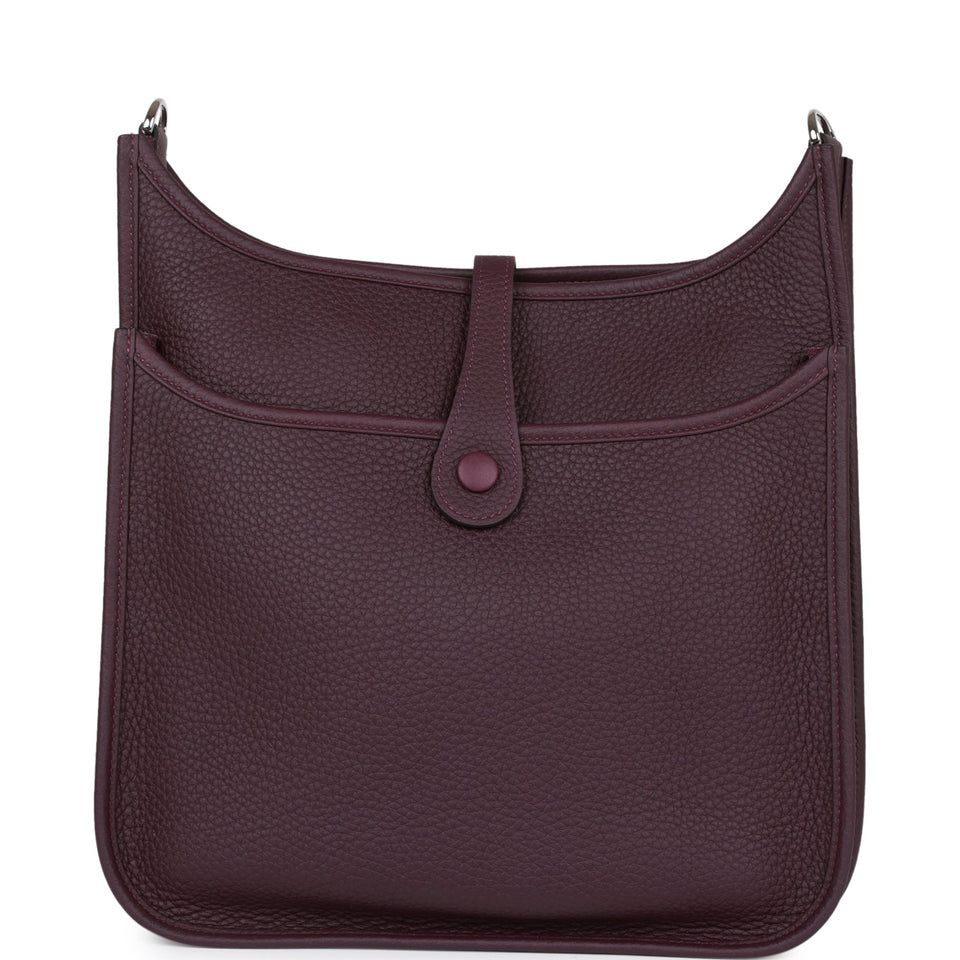 Hermes Evelyne III PM Cassis Clemence  Palladium Hardware
