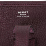 Hermes Evelyne III PM Cassis Clemence  Palladium Hardware