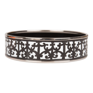 Hermes "Balcons du Guadalquivir Cloisonne" Wide Printed Enamel Bracelet GM (70) (  - Excellent)