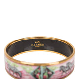 Hermes "Zebras" Wide Printed Enamel Bracelet GM (70) (  - Excellent)