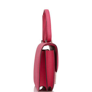 Hermes Constance 18 Rose Mexico Epsom and Alligator Palladium Hardware