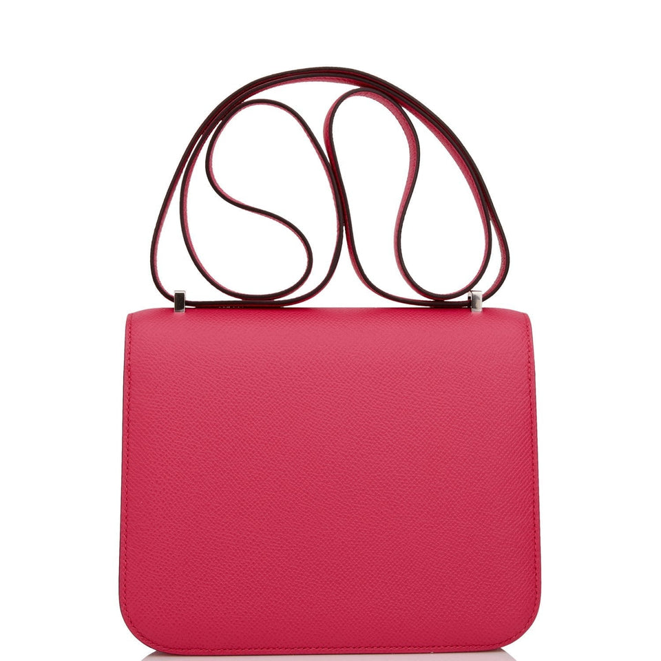 Hermes Constance 18 Rose Mexico Epsom and Alligator Palladium Hardware