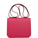 Hermes Constance 18 Rose Mexico Epsom and Alligator Palladium Hardware