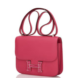 Hermes Constance 18 Rose Mexico Epsom and Alligator Palladium Hardware