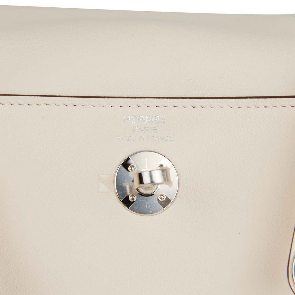 Hermes Mini Lindy Nata Verso Swift Palladium Hardware