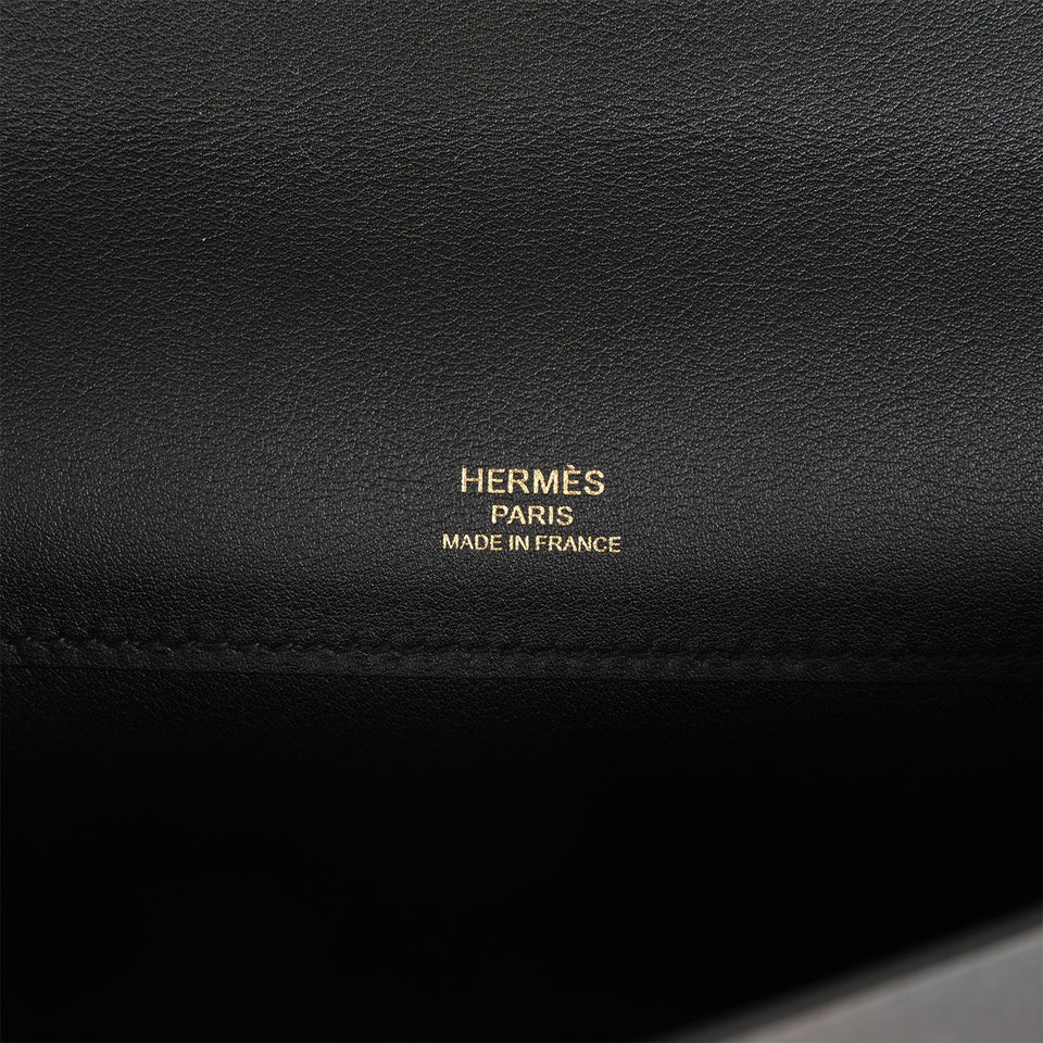 Hermes Kelly Cut Black Swift Gold Hardware