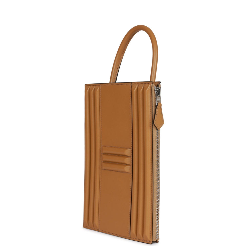 Hermes Cadena Lock Bag Poussiere Tadelakt Palladium Hardware