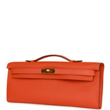 Hermes Kelly Cut Orange Swift Gold Hardware