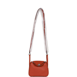 Hermes Mini Lindy Cuivre Verso Swift Palladium Hardware