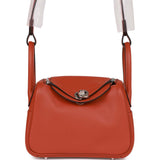 Hermes Mini Lindy Cuivre Verso Swift Palladium Hardware