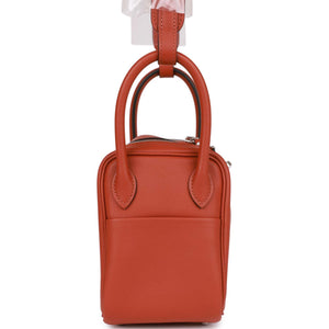 Hermes Mini Lindy Cuivre Verso Swift Palladium Hardware