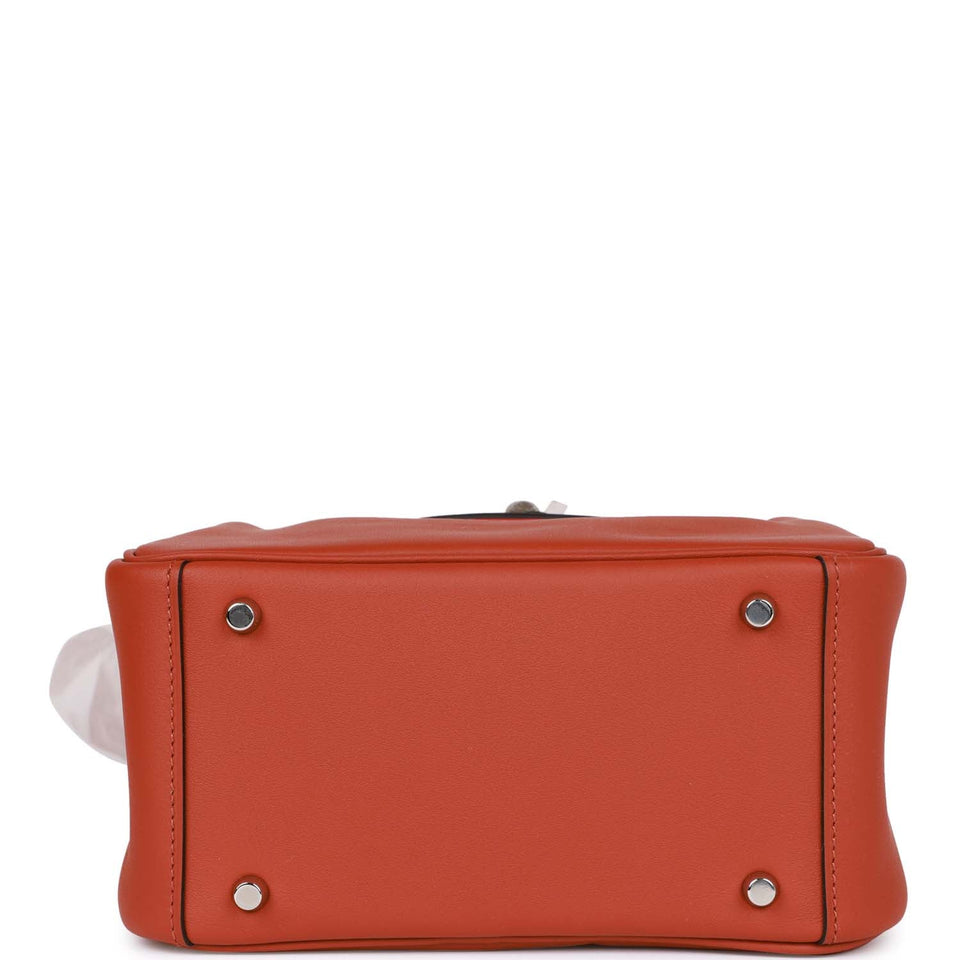 Hermes Mini Lindy Cuivre Verso Swift Palladium Hardware