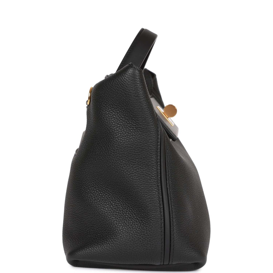 Hermes 24/24 Bag 29 Black Togo and Swift Gold Hardware
