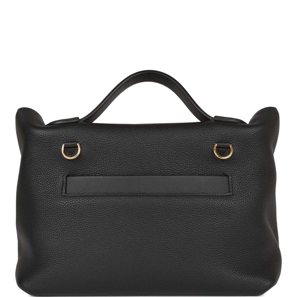 Hermes 24/24 Bag 29 Black Togo and Swift Gold Hardware