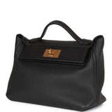 Hermes 24/24 Bag 29 Black Togo and Swift Gold Hardware