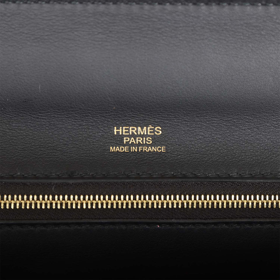 Hermes 24/24 Bag 29 Black Togo and Swift Gold Hardware