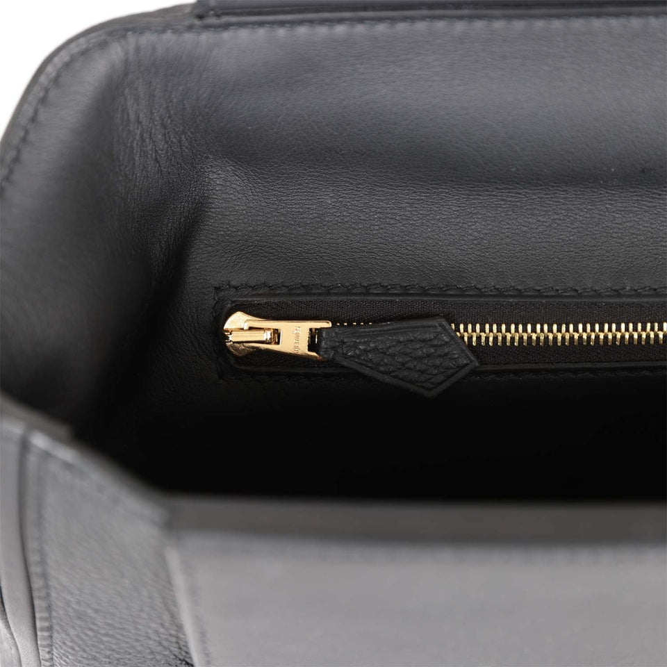 Hermes 24/24 Bag 29 Black Togo and Swift Gold Hardware