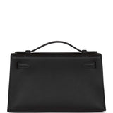 Hermes Kelly Pochette Black Swift Palladium Hardware