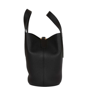 Hermes In-The-Loop 18 Black Clemence and Swift Gold Hardware