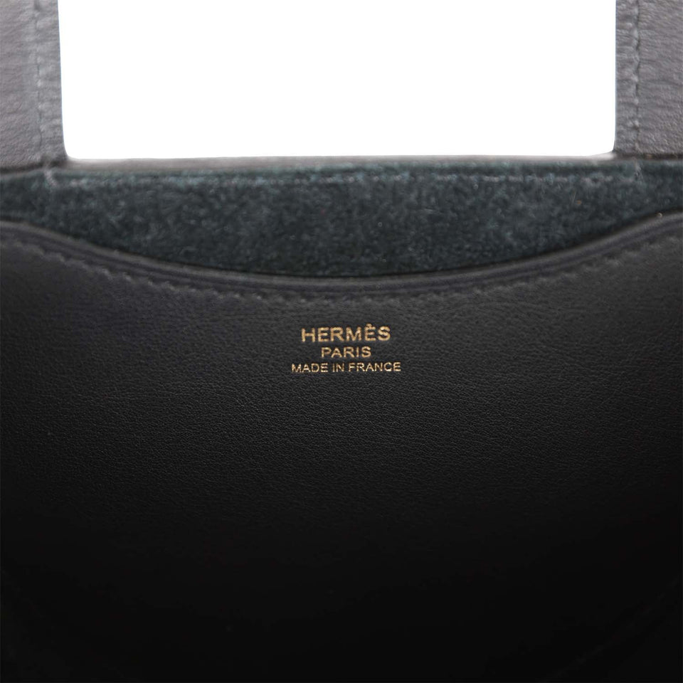 Hermes In-The-Loop 18 Black Clemence and Swift Gold Hardware