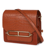 Hermes Mini Sac Roulis 18 Gold Matte and Shiny Alligator Permabrass Hardware