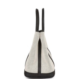 Hermes Garden Party 30 Ecru Toile and Black Negonda Palladium Hardware