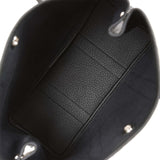 Hermes Garden Party 30 Ecru Toile and Black Negonda Palladium Hardware