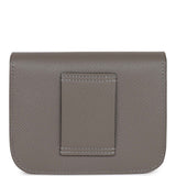 Hermes Constance Slim Wallet Gris Meyer Epsom Gold Hardware